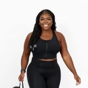 Janus Zipper up Sports Bra – Dynamic Black